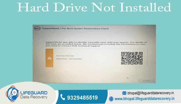 hard disk drive not installed